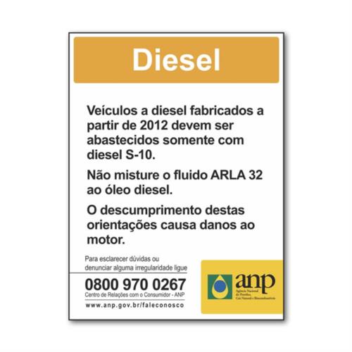 Adesivo informativo para Diesel 5281 