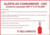 Adesivo ANP - Alerta  volume de combustível 5261 