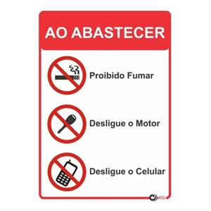 Adesivo  Proibido ao abastecer 5299