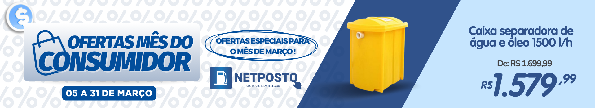 Caixa separadora água e óleo