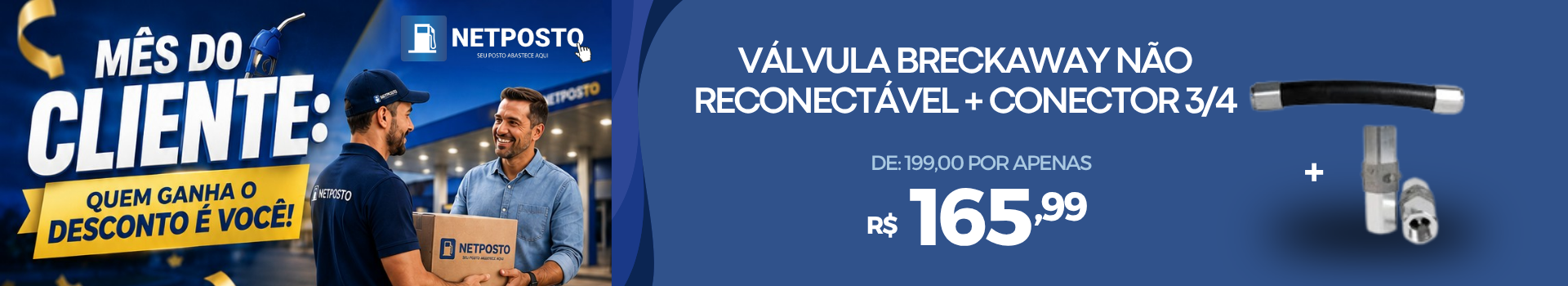 Valvula + conector 3/4